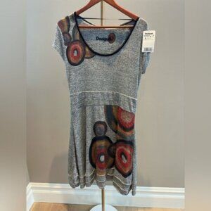 Desigual NWT A-Line Scoop Neck Dress Short Sleeve Size XL